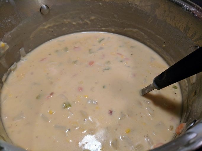 close up view of Potato Soup